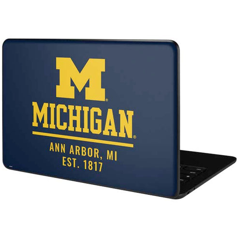 University of Michigan Ann Arbor Est 1817 Google Pixelbook Go Skin
